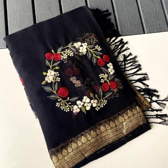 GEORGETTE SAREE - Picture 3 of 11